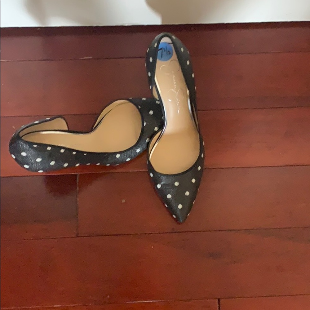 Black and White Polka Dot Jessica Simpson Heels